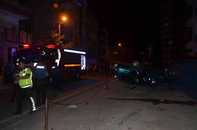 Takla Atan Otomobilden Yara Almadan Kurtuldular