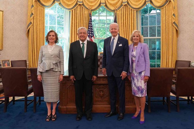 Meksika Devlet Başkanı Obrador İle Abd Başkanı Biden Bir Araya Geldi