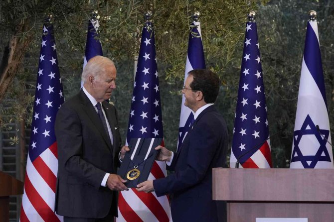 Biden, İ̇srail Cumhurbaşkanı Herzog İle Bir Araya Geldi