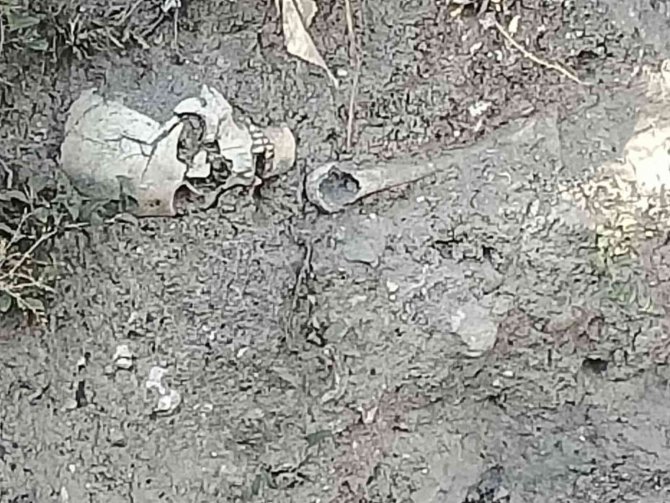 Yağmur Suyu Toprağı Aşındırdı, Köyde İnsan İskeleti Bulundu