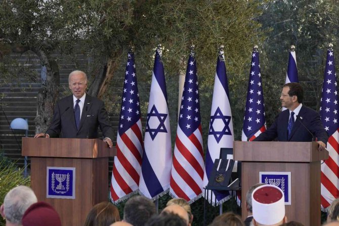 Biden, İ̇srail Cumhurbaşkanı Herzog İle Bir Araya Geldi