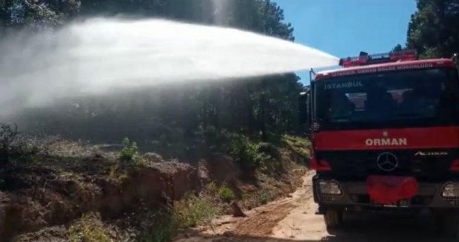 Aydos Ormanı’nın İki Farklı Noktasında Çıkan Yangın Söndürüldü