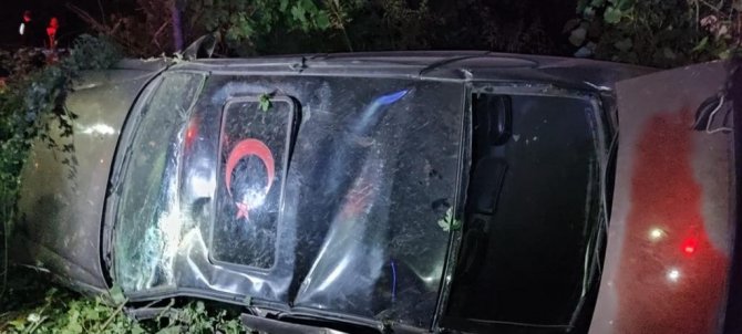 Devrilen Otomobilin Sürücüsü Hayatını Kaybetti