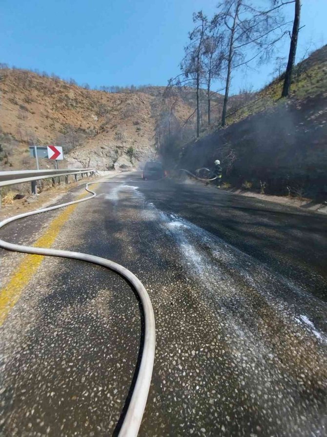 Marmaris’te Araç Yangını