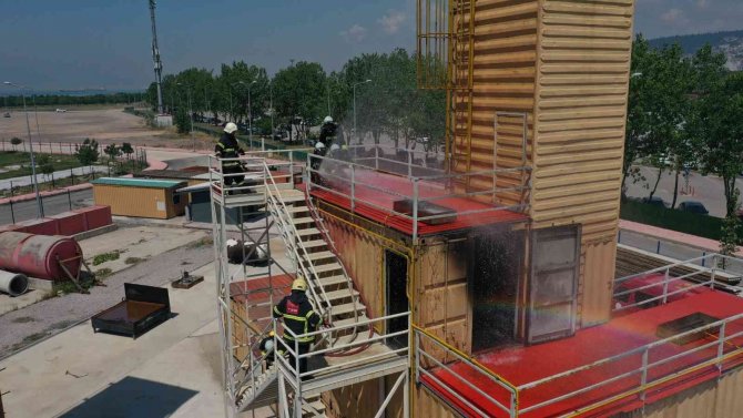 Büyükşehir İtfaiyesinden Yalkim Osb İtfaiyesine Eğitim