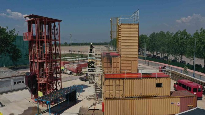 Büyükşehir İtfaiyesinden Yalkim Osb İtfaiyesine Eğitim