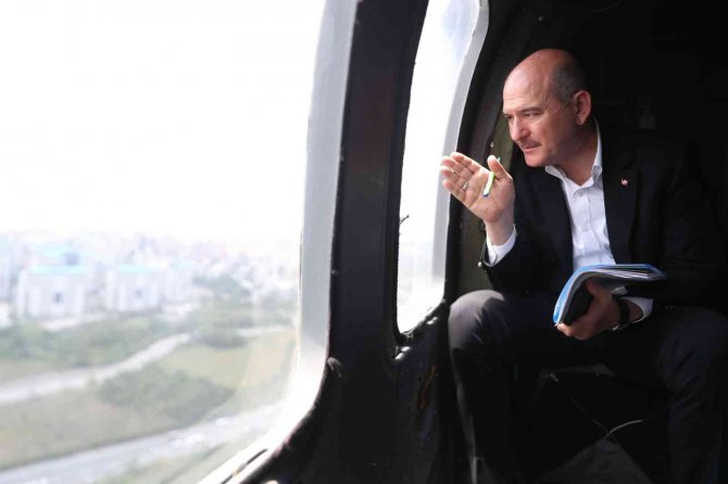 İ̇çişleri Bakanı Soylu Trafik Tedbirlerini Havadan Ve Karadan Denetledi