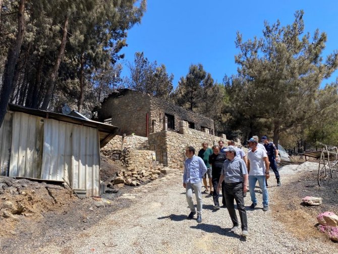 Vali Tavlı, Datça Yangın Bölgesinde İncelemede Bulundu