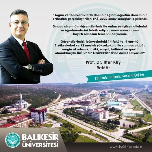 Baün Rektörü Prof. Dr. İ̇lter Kuş’tan Tercih Yapacak Öğrencilere Davet