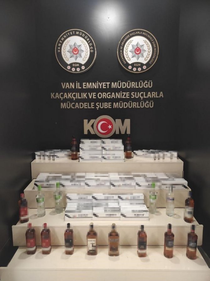 Van’da Kaçak Sigara Ve Alkol Ele Geçirildi