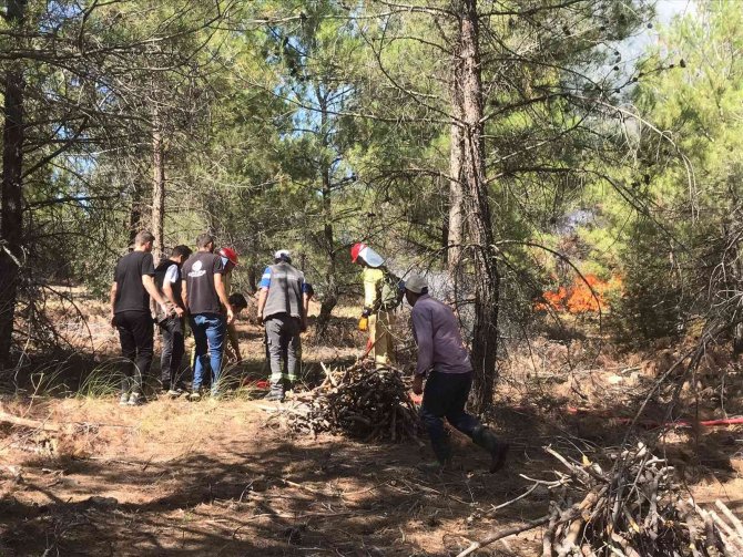 Manisa Gördes’teki Orman Yangınında Ekipler Seferber Oldu