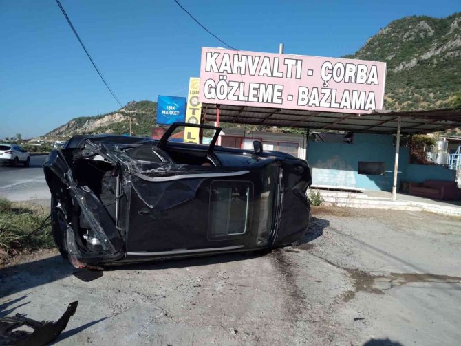 Söke’de Otomobil Takla Attı: 1 Yaralı