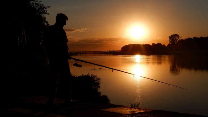 Meriç Nehri’nde Hayran Bırakan Gün Batımı Manzarası
