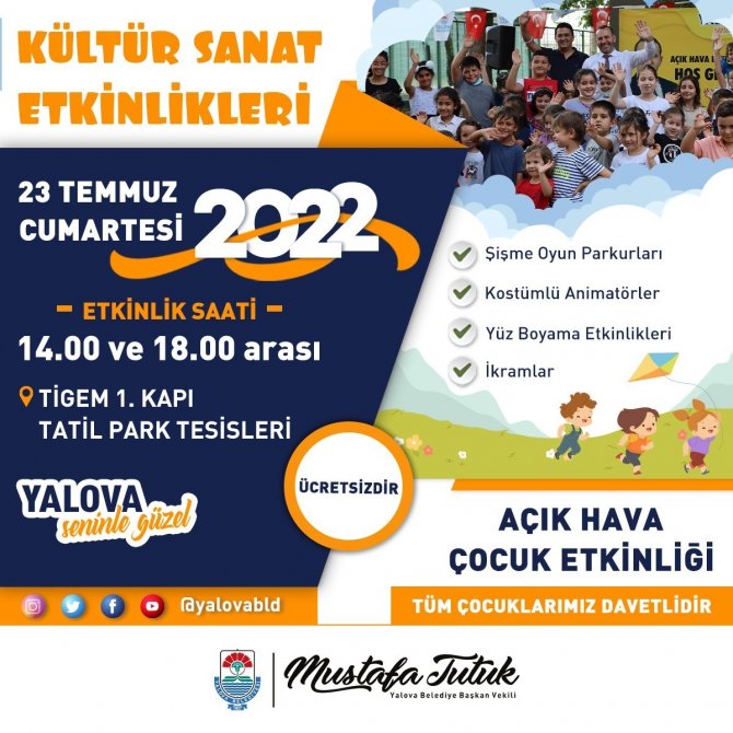 Yalova Belediyesi’nin Açık Hava Etkinlikleri Devam Ediyor