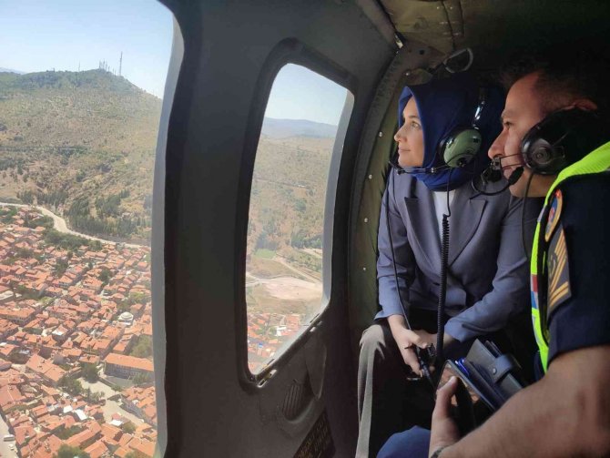 Vali Yiğitbaşı, Havadan Trafik Denetimine Katıldı
