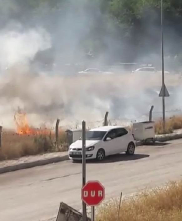 Kurumuş Otluk Alanda Korkutan Yangın