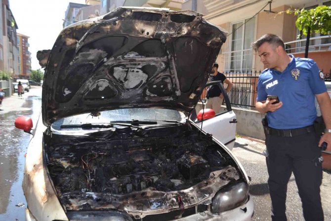 Tamire Giden Lpg’li Otomobil Alev Alev Yandı