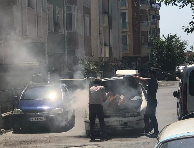 Tamire Giden Lpg’li Otomobil Alev Alev Yandı