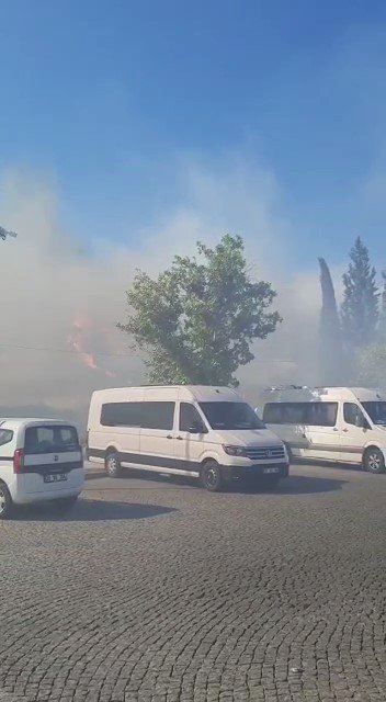 Pamukkale’de Örtü Yangını Paniğe Neden Oldu