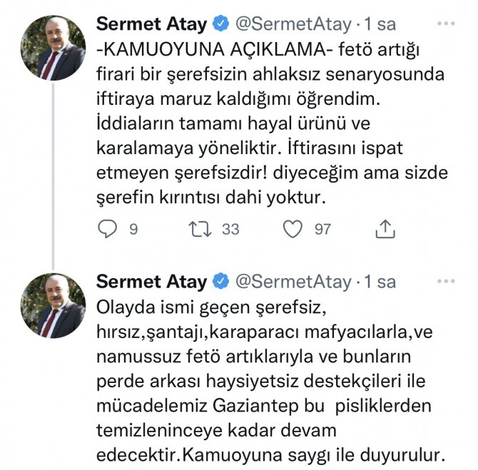 Mhp’li Atay Fetö Firarisinin İddialarını Yalanladı