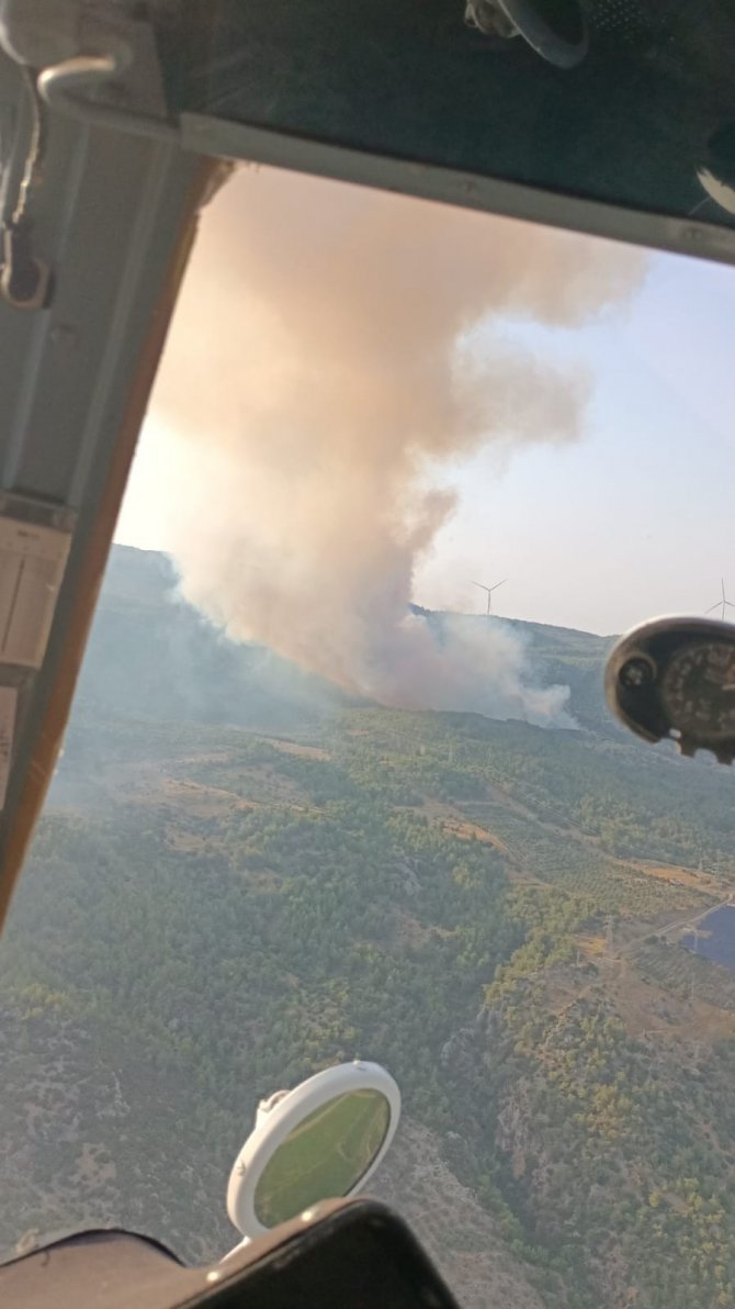Söke’deki Yangına 7 Helikopter Ve 4 Uçakla Müdahale Devam Ediyor