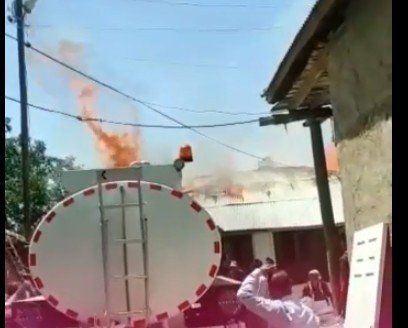 Durankaya Beldesinde Korkutan Yangın