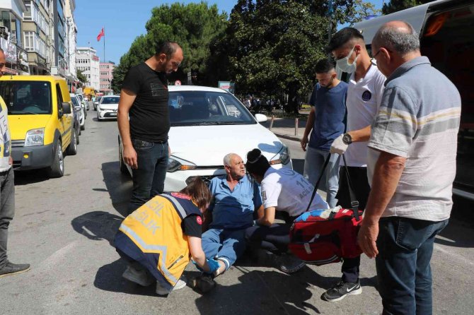 Kazada Yaralanan Motosiklet Sürücüsünün Sağduyusu Takdir Topladı