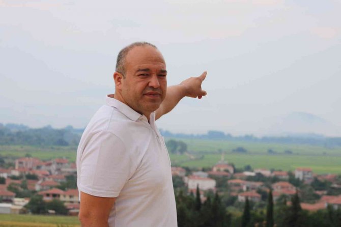 Edirne Sınırına Dayanan Yunanistan’daki Orman Yangınında Yoğun Duman Hakim Oluyor