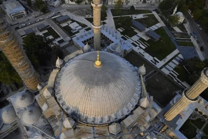 Vali Kırbıyık, Selimiye Camii’nde Restorasyon Çalışmalarını İnceledi