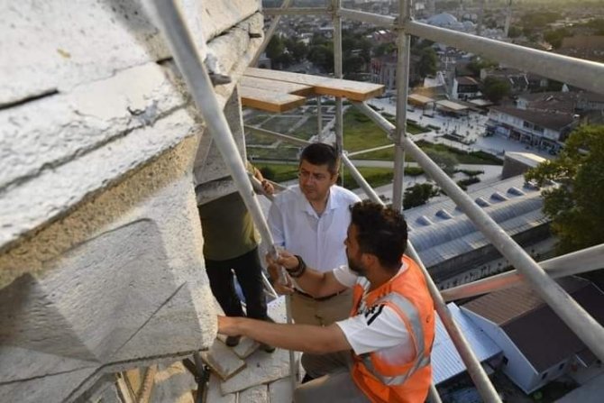 Vali Kırbıyık, Selimiye Camii’nde Restorasyon Çalışmalarını İnceledi