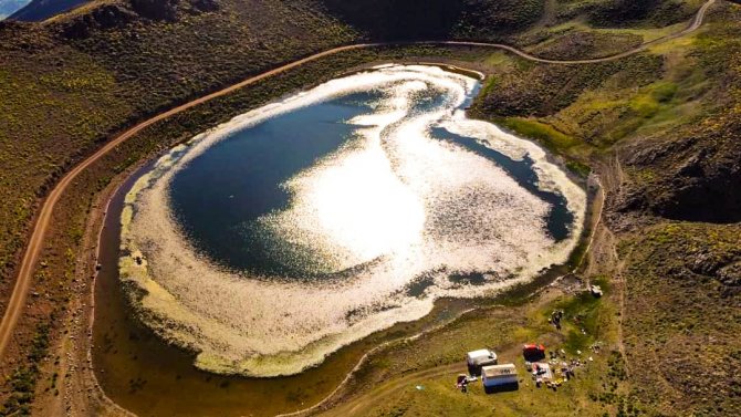 Kalp Şeklindeki Gerendal Gölü Büyük İlgi Görüyor