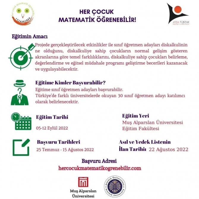 “Her Çocuk Matematik Öğrenebilir” Projesine Destek