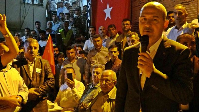 Bakan Soylu, Şehit Olan Güvenlik Korucularının Taziyesine Katıldı