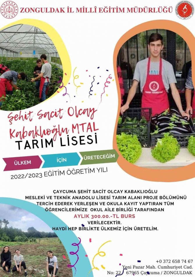 Mtal Lisesi/nden “Haydi Hep Birlikte Ülkemiz İ̇çin Üretelim” Çağrısı