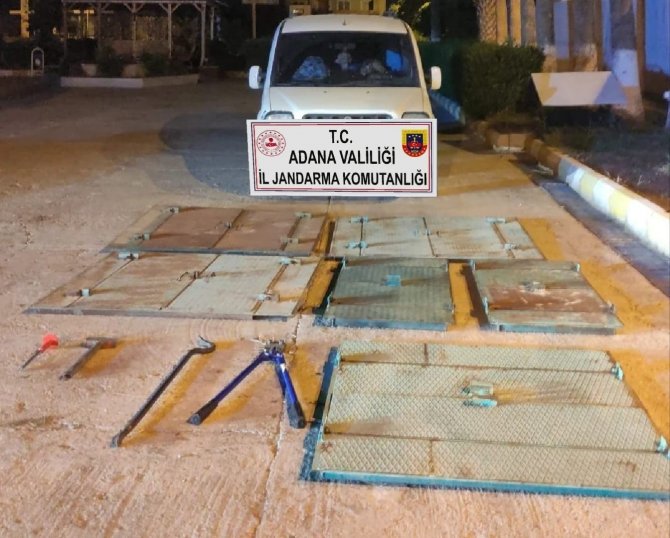 Sulama Kanalındaki Metal Kapakları Çalan Hırsızlar Suçüstü Yakalandı