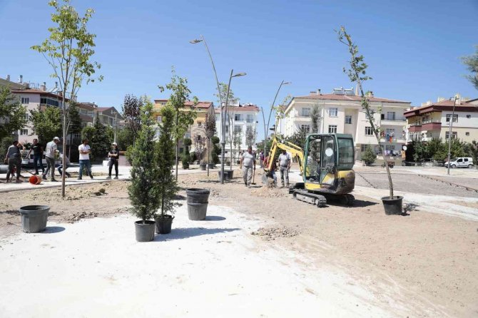 Nevşehir’de Parklar Ağaçlandırılıyor