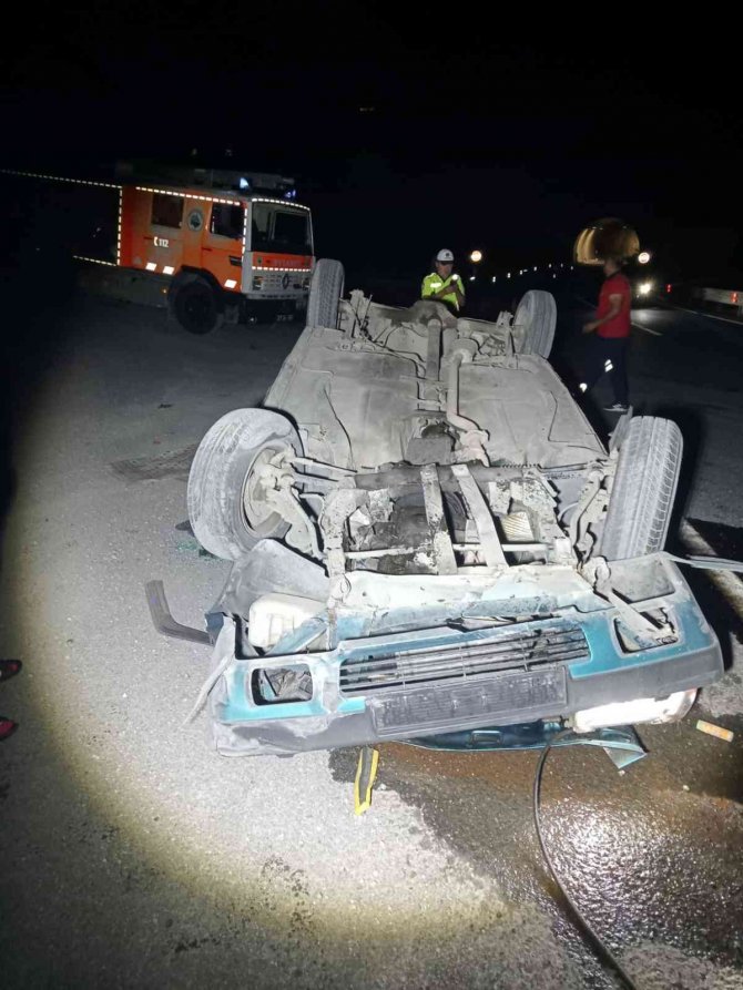 Direksiyon Hakimiyetini Kaybederek Takla Attı: 1 Yaralı
