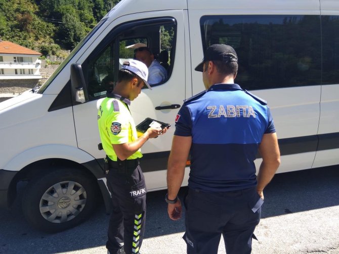 Gıda Ürünleri, Minibüsler Ve Ticari Taksiler Denetlendi
