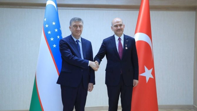 Bakan Soylu, Özbekistanlı Mevkidaşı Bobojonov İle Görüştü
