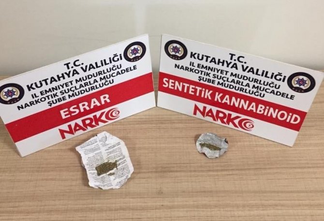 Kütahya’da İki Kişinin Üzerinde Uyuşturucu Bulundu