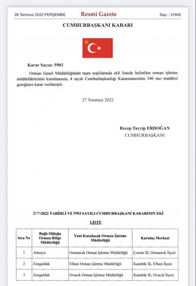 Osmancık’ta Orman İ̇şletme Müdürlüğü Kuruluyor