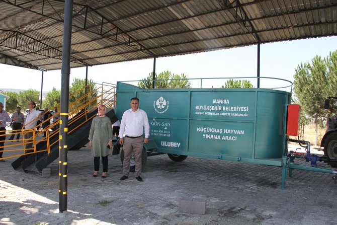 Büyükşehir’den Kulalı Çiftçilere Küçükbaş Hayvan Yıkama Makinesi Desteği