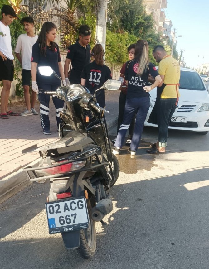 Otomobil İle Motosiklet Çarpıştı: 1 Yaralı