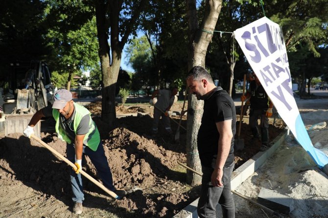 Pursaklar’da Atatürk Parkı Sıfırdan Yenileniyor