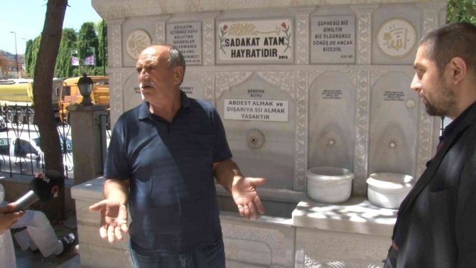 Ümraniye’de Hayrat Çeşmesinin Musluğunu Çalan Hırsız Kamerada