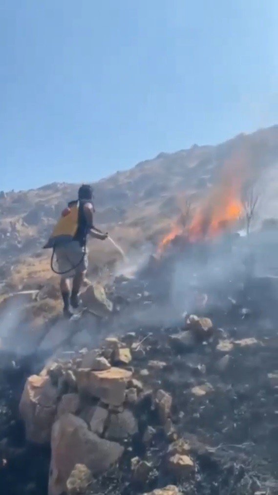 Bodrum’da Otluk Ve Makilik Alanda Yangın Çıktı