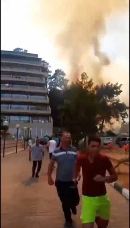 Marmaris Yangınında Yanan Otelin Müşterilerinin Panik Anlarının Görüntüleri Ortaya Çıktı