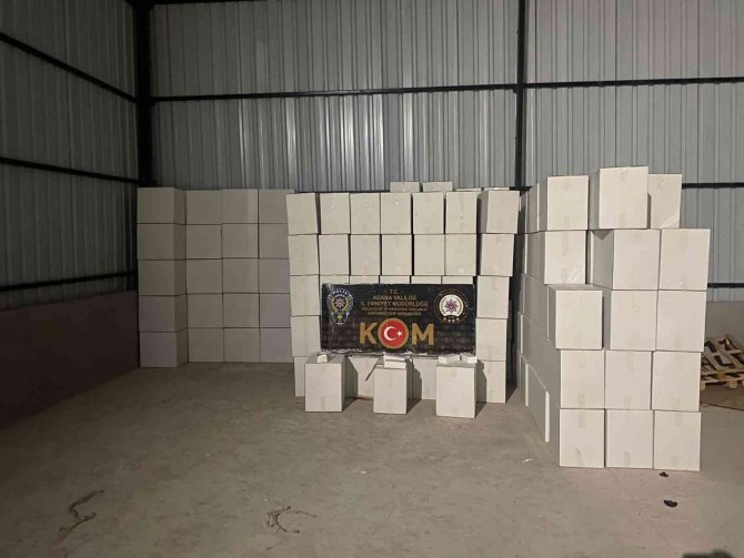 Adana’da 39 Milyon 260 Bin Kaçak Makaron Ele Geçirildi