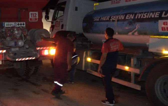 Burdur Yangınında Ekiplerin Gece Mesaisi