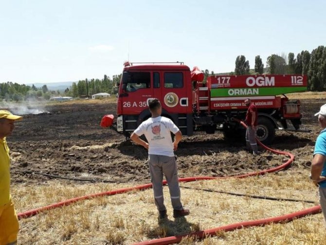 İ̇tfaiye İle Mahalleli Yangını Birlikte Söndürdü